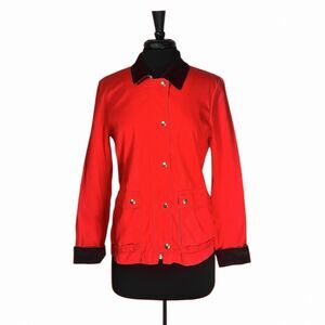 J. Crew Women's Utility Jacket Orange Brown Corduroy Snap Button Chore Field S